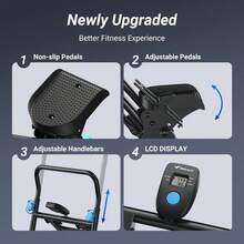 MERACH Stair Stepper For Home Gym Exercise, New Version Vertical Climber Machine For Full-Body Workout, Compact Folding Cardio Exercise Climber With Extended Step Range, Adjustable Handlebar & Pedals - Black - View 6