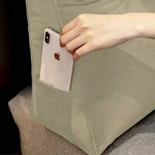 Almofada Para Cabeceira Encosto Apoio Lombar Spot 90cm com Porta Celular Suede - Desk Design