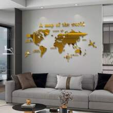 1 pieza Decoración de pared de espejo acrílico con efecto de rompecabezas a la moda, tamaño 120*60cm, adhesivo 3D, arte de pared para realzar el espacio y crear un efecto visual brillante y elegante. Adecuado para decoración en sala de estar, dormitorio, fondo de sofá, estudio, oficina y talla grande