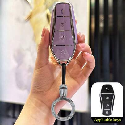 1 Pc TPU Car Key Remote Control Protective Case Shell, Fit For BYD Song/Plus ATTO 3 Dolphin Tang Dmi EV Qin Yuan Pro E9 Keyless Auto Accessories