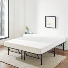 Mainstays Queen 14" High Profile Foldable Steel Platform Bed Frame With Storage Space Under Frame, No Box Spring Required, Black