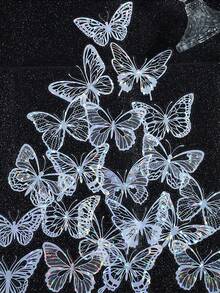 20 sztuk błyszczących naklejek motyli, DIY dekoracyjne naklejki motyli do dekoracji imprez, wystroju domu, odpowiednie na imprezy, wesela, święta, walentynki, Boże Narodzenie, Wielkanoc, Dzień Matki, urodziny, wystrój pokoju, wystrój ściany, wystrój sypialni, wystrój łazienki, wystrój pokoju, wystrój domu, tapeta do salonu, naklejki ścienne, tapety, wystrój kuchni