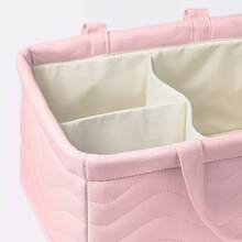 Quilted Fabric Diaper Caddy - Light Pink - 1 - View 3