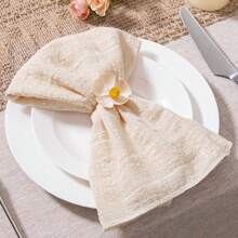 6/12 Stücke/Pack weiche Baumwolle mit gerollter Kante, einfarbige Servietten, 16,5*16,5 Zoll/42x42cm, geeignet für Neujahr, Hochzeit, Party, Lässig Esszimmer Dekoration, Baby-Shower, Küche, Feiertagsgebrauch