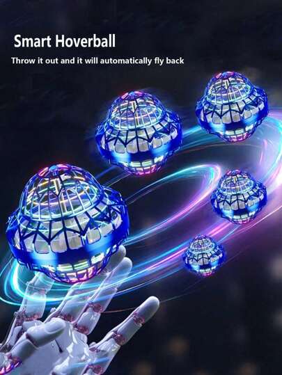1pc Rotatable UFO Intelligent Levitation Ball, Magic Spinning Flying Disc, Finger Gyro Luminous Magic Flight Disc, Futuristic Novelty Gift
