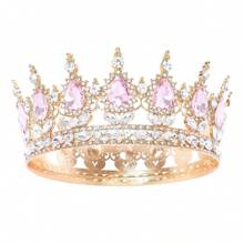 Kit de fiesta de cumpleaños con rhinestones, corona de oro tipo tiara, faja de "Reina de Cumpleaños" para mujeres, accesorios para el cabello de feliz cumpleaños, regalos para baile de promoción, decoraciones