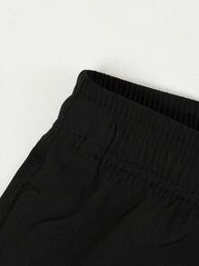 男士透气双层沙滩短裤，度假风格，带口袋和抽绳腰带，宽松版型