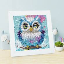 5D鉆石畫套件，全鑽可愛動物鉆石藝術套裝，DIY鑽石畫套件，水晶簡易繪畫藝術工藝套件，適用於成人初學者家居牆飾，節日送給朋友的禮物 - 淺藍色 - 查看 7