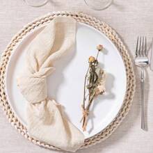 6/12 Stücke/Pack weiche Baumwolle mit gerollter Kante, einfarbige Servietten, 16,5*16,5 Zoll/42x42cm, geeignet für Neujahr, Hochzeit, Party, Lässig Esszimmer Dekoration, Baby-Shower, Küche, Feiertagsgebrauch