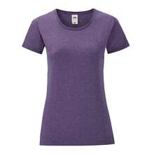 Fruit of the Loom Womens/Ladies Iconic 150 TShirt (Heather Purple) - 紫色 - 查看 1