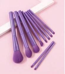 KIT 10 Professional PURPLE Makeup Brushes Blending Contour Brushes