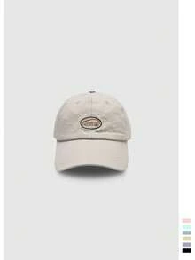 1 件装软冠简约休闲棒球帽，时尚平边按扣太阳帽，轻便男女通用春夏百搭字母刺绣棒球帽 - 字母棒球帽 - 查看 7