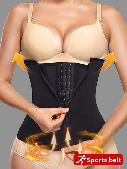 1pc Women's Sports Waist Trainer, Abdominal And Waist Shaping Compression Vest, Waist Trainer Belt, Waist Trimmer, Abdominal Support Belt, Waist Cincher, Shapewear, Sauna Waist Belt, Exercise Waist Trainer, Abdominal Training Tool, Shaper, Abdominal Exercise Waist Trainer, Compression Vest Waist Belt, Women's Abdominal Control Belt, Yoga Running Waist Trainer - Gift For Friends