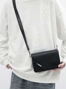 Bolso bandolera cuadrado versátil de moda para hombres, bolso cruzado casual adecuado para ir al trabajo, volver al colegio, regalos del Día del Padre, Día de San Valentín