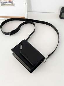 Bolso bandolera cuadrado versátil de moda para hombres, bolso cruzado casual adecuado para ir al trabajo, volver al colegio, regalos del Día del Padre, Día de San Valentín