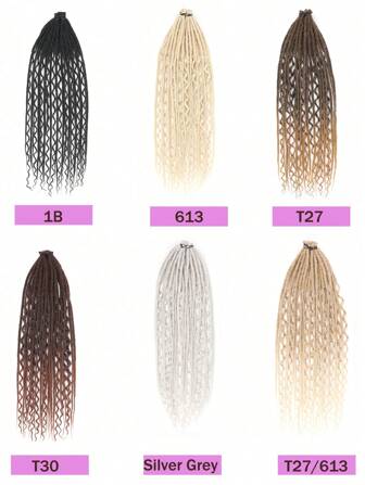 Aipin 4 In 1 Dreadlock Extensions Single Ended 24 Inch Mixed Set Handmade Hippie Dreads 30 Strands, Straight & Deep & Box Braid & Twist Options For All Hair Types