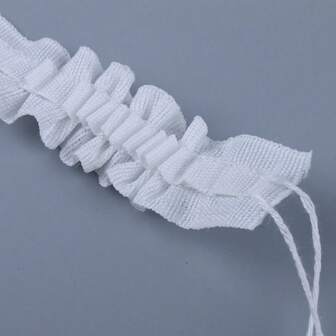 10m Ruched Lace Fabric Tape, Curtain Accessory DIY Sewing Supply Lace Craft