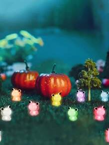 10 pièces de petits canards lumineux, décorations de voiture, mignonnes décorations faites à la main en résine, faveurs de fête de vacances, cadeaux d'anniversaire, décorations intérieures, décorations de la maison, décorations de scène couleurs aléatoires