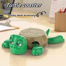 [Gag Gadget] Startling Turtle Coaster - Non-Slip And Heat-Resistant, Must-Have Prank Item On Desk! Same As Viral Hit. Home Decor, Coaster, Party Decoration, Prank Item, Heat-Resistant Coaster, Art, Back To School Supplies