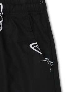 Yemwry Men's Casual Pants With Butterfly Pattern Detail, Simple Design For Daily Wear. Unique Butterfly Print Casual Pants, Classic Black & White Colorway, Casual Drawstring Design. Suitable For Strolling The Streets Or Casual Gatherings, To Showcase Your Distinctive Charm.