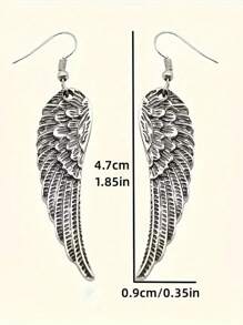 Pendientes con colgante de alas de ángel vintage - Estilo gótico eterno, símbolo de libertad, adecuado para fiestas o como regalo