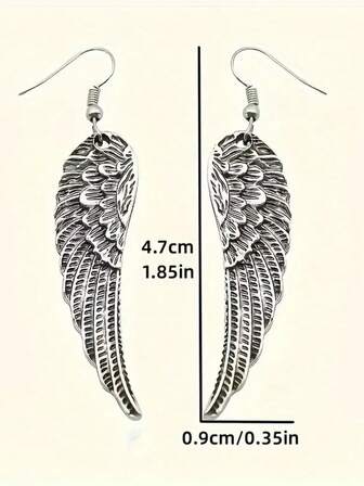 Vintage Angel Wings hänge örhängen - evig gotisk stil, symbol för frihet, lämplig för fester eller som en gåva