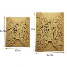 Conjunto de 25 tarjetas de invitación para boda con diseños de novia y novio, flores y bolsillos para invitaciones, tarjetas de felicitación para boda, aniversario, matrimonio, decoración y suministros para fiesta nupcial - 4,7x7 pulgadas - Ver 12