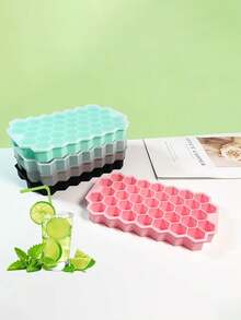 1pc 37-Grid Honeycomb Ice Cube Tray, Silicone Ice Cube Mold With Easy Release For Home Use - Multicolor - View 8