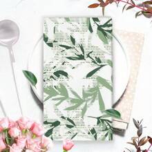 2/4pcs Green Floral Leaves Boho Style Kitchen Towel, 16x24 Inch, Seasonal Spring/Summer Decorative Hand Towel