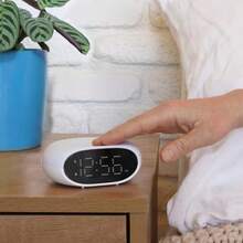 Reloj despertador de mesa con luz de noche cambia de color - Capello - Blanco - Ver 4