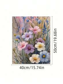1 Set Muttertags-Schöne Blumen DIY Malen nach Zahlen Ungerahmter Bausatz, Wohndekoration für Wohnzimmer & Schlafzimmer, ideales Geschenk für Geburtstag & Feiertage, 40*50CM