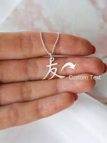 Collar con nombre japonés personalizado, gargantilla con flor de cerezo Sakura, collares con palabras personalizadas para mujeres y hombres, collar de Kanji japonés de acero inoxidable