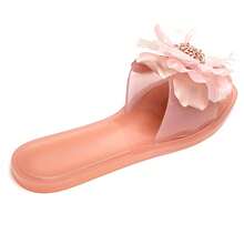 Summer Flat-Soled Flip-Flops With Decorative Flower - Pink - View 6