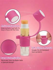 Silicone Holder With Cap Cover, 0.6'' Diameter Portable Lip Balm Holder Key Chain Sleeve Keychain Holder With Wrist Strap Lanyard, Perfect Gifts For Birthdays, Party, Anniversaries, Wedding, Travel, Not Easy To Lose, Lipstick Organizer Gifts For Women,For Holiday Beach, Bathroom Collection, Bedroom Collection, Large Capacity