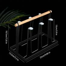 1 Giá để cốc thủy tinh, Giá để cốc sáng tạo cho gia đình, Thiết kế treo cho phòng khách, văn phòng, Lưu trữ ly rượu, Quà tặng tuyệt vời cho Giáng sinh, Halloween, Lễ tạ ơn, Lễ Phục sinh, Năm mới - màu đen - Xem 16