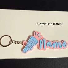 1pc Customized 3D Printed Name Tag, Colorful Cheer Megaphone Keychain/Pendant, Sports/Graduation Party Gifts,Junior High School Students,Middle School Students,High School Senior High School Students,College Students,University Students,Freshman,Sophomore,Underclassmen,Durable,Colorful,Cute,Adorable,Funny,Kawaii,Y2K,Stylish,Unisex,Casual,Custom,Personalized,Unique,Customized,Ideal Gifts For Him,Ideal Gifts For Her,Her,Boyfriend,Girlfriend,Family,Friends - 3D Keychain - View 22