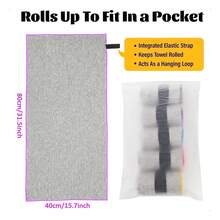 Microfiber Quick Dry Gym Towel, Silver ION Odor-Free Absorbent Fiber, Fast Drying, Men & Women Workout Gear For Body Sweat, Working Out, Towels - Multicolor - View 6