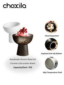 choxila 1 件陶瓷冰淇淋杯、甜点杯、糕点杯、水果零食杯、多用途高杯，适用于派对、客厅、厨房、办公室、露营