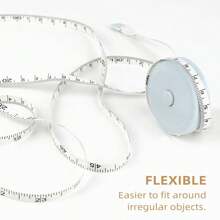 1pc Retractable Tape Measure For Body Measurement, Sewing Tape Soft Tape Measure For Tailoring Fabric Cloth, Craft Weight Loss Measurement 60 Inches 1.5 Meters Double-Sided Ruler