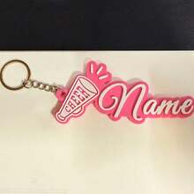 1pc Customized 3D Printed Name Tag, Colorful Cheer Megaphone Keychain/Pendant, Sports/Graduation Party Gifts,Junior High School Students,Middle School Students,High School Senior High School Students,College Students,University Students,Freshman,Sophomore,Underclassmen,Durable,Colorful,Cute,Adorable,Funny,Kawaii,Y2K,Stylish,Unisex,Casual,Custom,Personalized,Unique,Customized,Ideal Gifts For Him,Ideal Gifts For Her,Her,Boyfriend,Girlfriend,Family,Friends - 3D Keychain - View 6