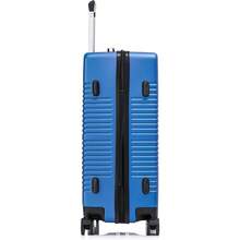 Deluxe Edition  Luggage 24" Medium Lightweight Hard Shell Suitcase 4 Wheel Spinner Luggage ABS-30 Blue - Blue - View 5