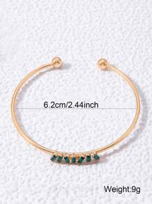 1pc Minimalist Petal Open Bangle Bracelet, Elegant Floral Design, Fashion Accessory Suitable For Women Everyday And Holiday Wear