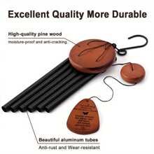 1pc Garden Memorial Condolence Gift Wind Chimes - Memorial Gifts For Lost Loved Ones - Express Your Feelings For Your Loved Ones - Memorial Condolence Home Decoration Outdoor Garden Terrace Wind Chimes As Memorial Gifts