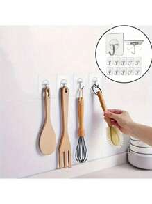 10-100 szt. Mocny lepki hak, samoprzylepny hak ścienny, wodoodporny hak do zawieszania, wieszak ścienny do łazienki i toalety bez śladu, wielofunkcyjny wiszący hak do przechowywania na ścianie