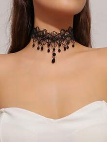 Elegant Glamorous Lace Necklace 1 Piece - Multicolor - View 16