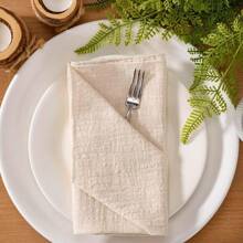 6/12 Stücke/Pack weiche Baumwolle mit gerollter Kante, einfarbige Servietten, 16,5*16,5 Zoll/42x42cm, geeignet für Neujahr, Hochzeit, Party, Lässig Esszimmer Dekoration, Baby-Shower, Küche, Feiertagsgebrauch