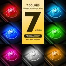 4 Peças Luz Ambiente de Carro LED USB Mini Colorida, Luz Decorativa de Atmosfera, Luz de Emergência, Acessórios Automotivos