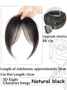 Synthetic Fake Air Bangs Natural Forehead Fake Fringe Hair Bang Wig Short Invisible Clip In Hair Extensions Hairpieces For Women