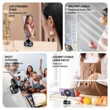 360° Rotating Magnetic Phone Holder, Foldable And Retractable, ABS Material, Not Waterproof, Suitable For Car/Shower/Travel/Gym/Smooth Mirror ,Phone Stand,Car Accessories