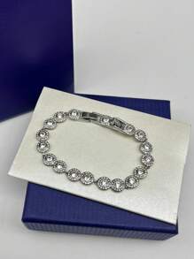 1 pièce Bracelet élégant et haut de gamme pour femme en forme de serpent avec cristaux rouges et base de bracelet réglable, idéal pour une utilisation quotidienne, cadeau parfait pour les fêtes pour les femmes